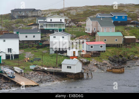 Ein Blick auf Harrington Harbour am unteren Nordufer des St. Lawrence River. Stockfoto