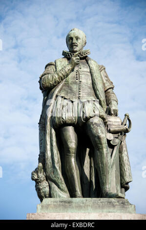 Prinz William die erste Prinzen von Oranien auf Het Plein in den Haag gegen ein leicht bewölkter Himmel Stockfoto