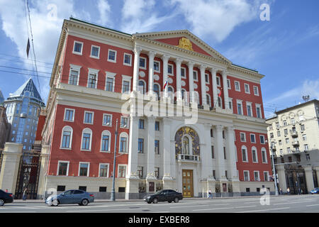 historischen ehemaligen Rathaus Moskau, Russland (jetzt ersetzt mit der Moskauer Stadtduma) Stockfoto