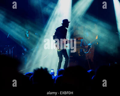 London, UK. 10. Juli 2015. Gary Clark Jr. spielen live-Gig im Somerset House London UK Credit: Martyn Goddard/Alamy Live News Stockfoto