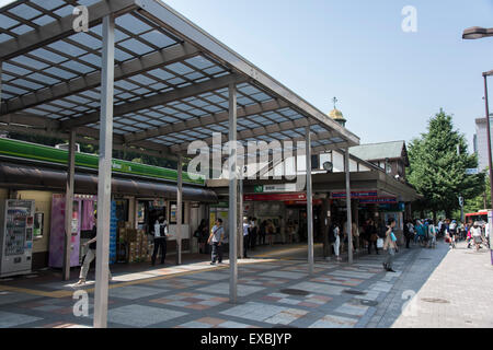 Bahnhof Harajuku, Shibuya-Ku, Tokyo, Japan Stockfoto