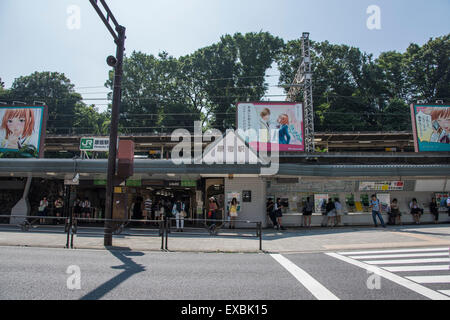 Bahnhof Harajuku, Shibuya-Ku, Tokyo, Japan Stockfoto