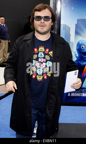 Jack Black bei der LA-Premiere von "Monsters vs. Aliens" statt im Gibson Amphitheater in Universal City am 22. März 2009. Stockfoto