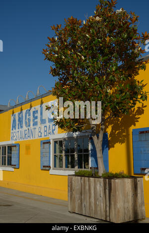 Das Angèle Restaurant und Bar am einzigartigen Flussufer, Napa CA Stockfoto