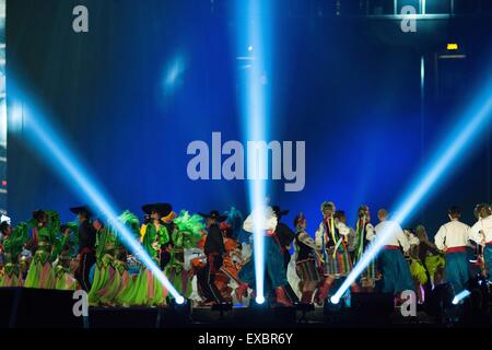 Toronto, Ontario, Kanada. 11. Juli 2015. 10. Juli 2015 - Toronto, Kanada - Eröffnung Handeln der Pan bin Games Eröffnungsfeier im Pan bin Dome in Toronto, Kanada. Bildnachweis: James Macdonald/ZUMA Draht/Alamy Live-Nachrichten Stockfoto