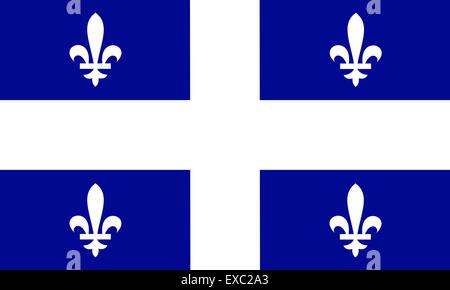 Flagge von Québec (Kanada) Stock Vektor