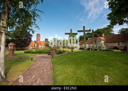 Schrein-Gärten Stockfoto