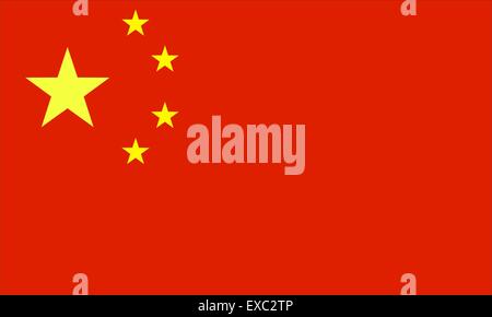 China-Flagge Stock Vektor