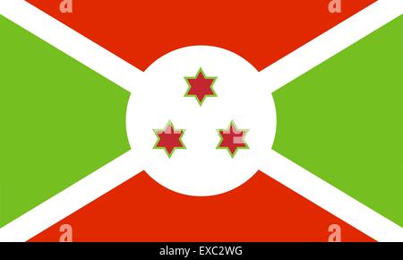 Flagge Burundi Stock Vektor