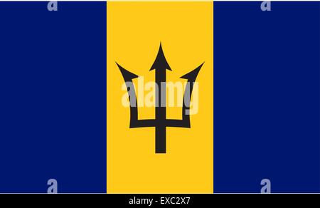 Barbados-Flagge Stock Vektor