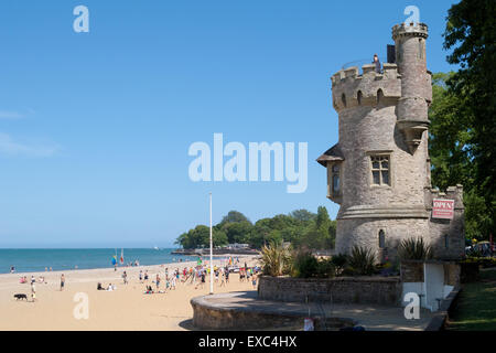 Apfelig Turm, apfelig Strand, der Isle Of Wight, Großbritannien Stockfoto