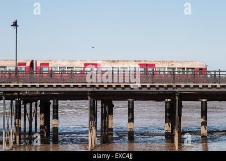 Ehemaligen Londoner U-Bahn auf Ryde Pier, der Isle Of Wight Stockfoto