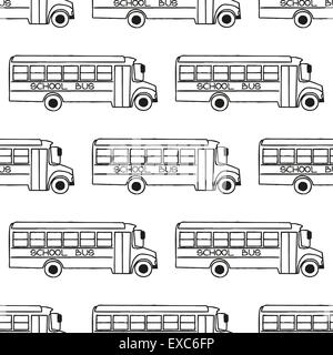 Schulbus nahtlose Muster Stock Vektor