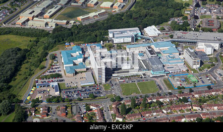 Luftaufnahme von Aintree University Hospital, Liverpool, Großbritannien Stockfoto