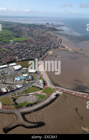 Luftbild von der Lancashire-Küste, Blick nach Süden vom Morecambe, UK Stockfoto