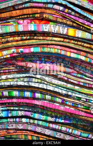 Traditionelle handgefertigte mexikanische Stoff Stockfoto