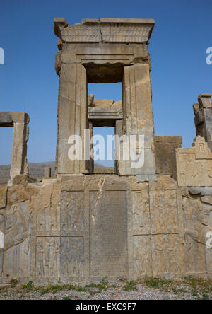 Ruinen der Apadana Palast erbauen Darius der große, Fars Provinz, Persepolis, Iran Stockfoto