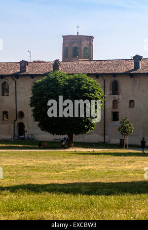 Visconti-Sforza-Schloss-Park in Vigevano, Italien Stockfoto