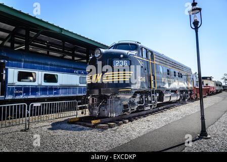 Westlichen Maryland F7 A-Unit Nr. 236, Baltimore & Ohio Railroad Museum, 901 West Pratt Street, Baltimore, MD Stockfoto