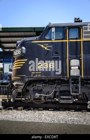 Westlichen Maryland F7 A-Unit Nr. 236, Baltimore & Ohio Railroad Museum, 901 West Pratt Street, Baltimore, MD Stockfoto