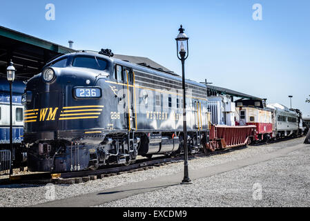 Westlichen Maryland F7 A-Unit Nr. 236, Baltimore & Ohio Railroad Museum, 901 West Pratt Street, Baltimore, MD Stockfoto