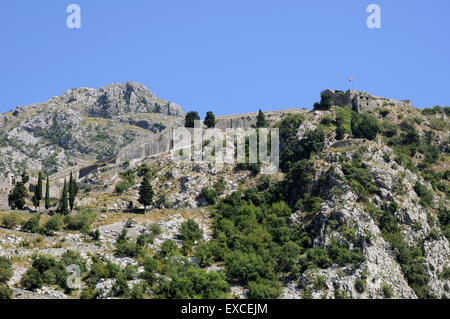 Befestigungen von Kotor Stockfoto