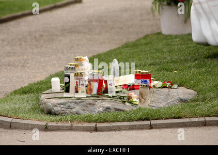 Beerdigung von Udo Jürgens am Wiener Zentralfriedhof mit: Atmosphäre wo: Wien, Österreich bei: 9. Mai 2015 Stockfoto