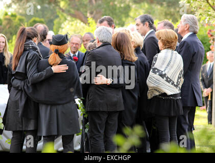 Beerdigung von Udo Jürgens am Wiener Zentralfriedhof mit: Panja Jürgens wo: Wien, Österreich bei: 9. Mai 2015 Stockfoto