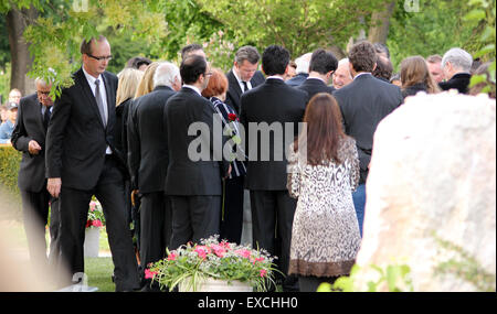 Beerdigung von Udo Jürgens am Wiener Zentralfriedhof mit: Atmosphäre wo: Wien, Österreich bei: 9. Mai 2015 Stockfoto