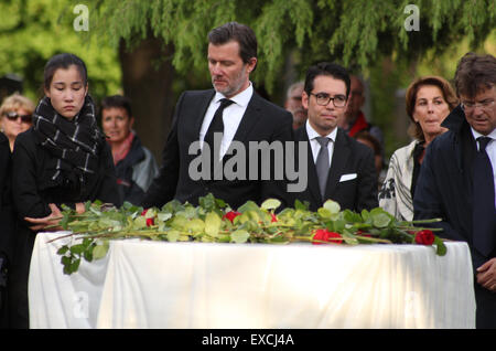 Beerdigung von Udo Jürgens am Wiener Zentralfriedhof mit: John Jürgens wo: Wien, Österreich bei: 9. Mai 2015 Stockfoto