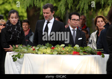 Beerdigung von Udo Jürgens am Wiener Zentralfriedhof mit: John Jürgens wo: Wien, Österreich bei: 9. Mai 2015 Stockfoto