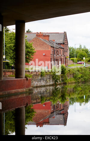 Runcorn ist eine Stadt und Fracht Industriehafen in Halton, Cheshire, UK. Stockfoto
