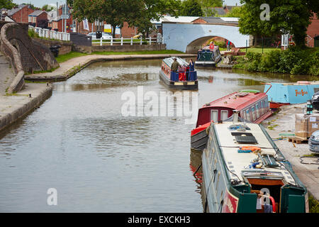 Kings Lock Inn Middlewich Kanal in Cheshire Stockfoto