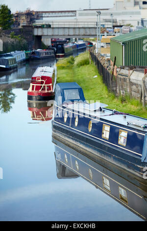 Northwich Bereich Wincham Wharf in Northwich von Manchester Straße mit Solvay Spezialchemikalien im Abstand Boot Kanal, Stockfoto