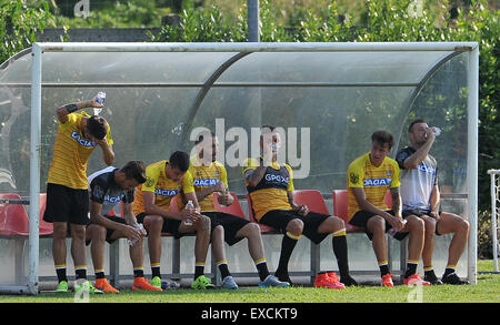 Udine, Italien. 11. Juli 2015.  Team-Player während der Fußball-Udinese Serie A team Sommertraining. 11. Juli 2015, Bruschi Schulungszentrum. Foto Simone Ferraro / Alamy Live News Stockfoto