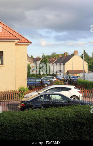 Wohnsiedlung in Airdrie, North Lanarkshire, Schottland Stockfoto