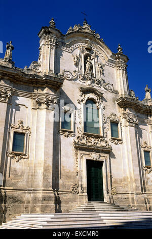 Italien, Basilikata, Matera, Kirche San Francesco d'Assisi Stockfoto