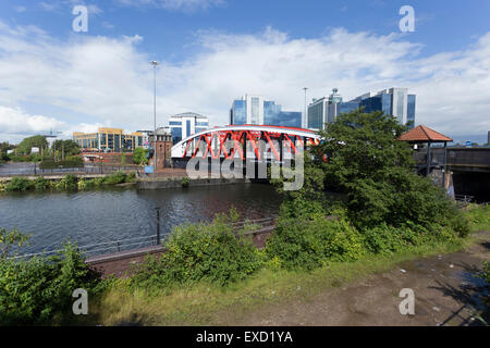 Trafford Straßenbrücke. Stockfoto