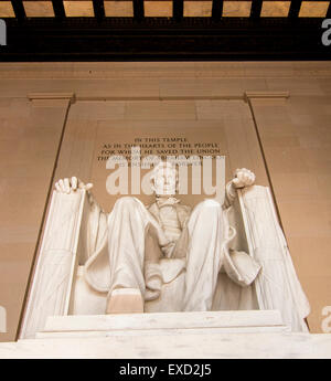 Lincoln Memorial: Lincoln Memorial ein nationales Denkmal in Washington, D.C. gebaut, um den 16. Präsidenten der Vereinigten Staaten zu Ehren Stockfoto