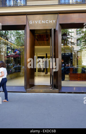 Givenchy französische Luxusmarke der Haute Couture, Mode-Shop Eingang, speichern in Paris, Frankreich. Stockfoto