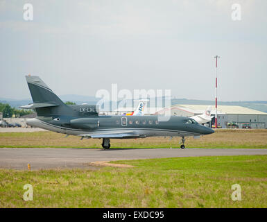 Luxemburg registriert Dassault Falcon 50EX Business Jet-Flugzeuge.  SCO 9930 Stockfoto