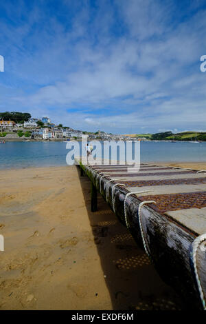 Salcombe, Devon, UK. Salcombe Blick von Osten Portlemouth Ferry Landing Stockfoto