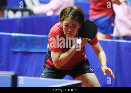 Gwangju, Südkorea. 12. Juli 2015. Eriko Kitaoka (JPN)-Tischtennis: Der 28. Sommer Universiade 2015 Gwangju Frauen Singles vorläufiger Jangseong Honggildong Gymnasiums in Gwangju, Südkorea. © Sho Tamura/AFLO SPORT/Alamy Live-Nachrichten Stockfoto