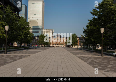 Außenseite des Tokyo Station, Chuo-Ku, Tokyo, Japan Stockfoto