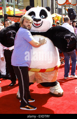 Jack Black besucht der Los-Angeles-Premiere von "Kung Fu Panda" auf der Graumans Chinese Theatre in Hollywood statt. Stockfoto