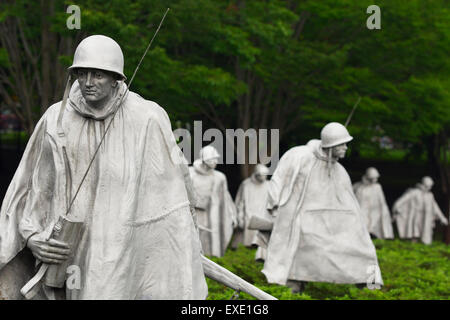 Korean War Veterans Memorial Statuen Washington DC Stockfoto