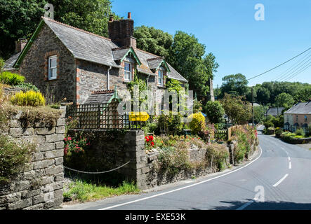 Die malerische Dorf Little Petherick in Cornwall, England, UK Stockfoto