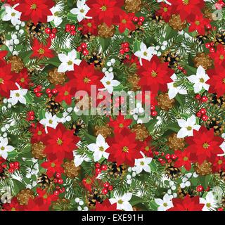 Weihnachten nahtlose Hintergrund. Vektor-Illustration. Stock Vektor