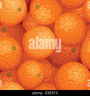 Nahtlose Hintergrund mit Orangen. Vektor-Illustration. Stock Vektor
