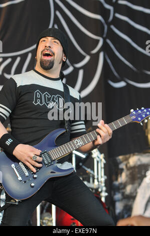 Nördlichen Invasion Heavy Metal Festival 2015 Mitwirkende: Volbeat wo: Amphitheater, Wisconsin, Vereinigte Staaten von Amerika das Somerset bei: 9. Mai 2015 Stockfoto